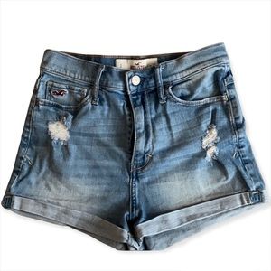 Hollister High Waisted Distressed Shorts